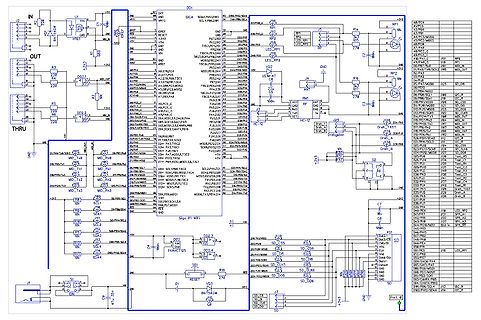Schaltplan eines Mikrocontroller-Systems mit ESP32-Modul