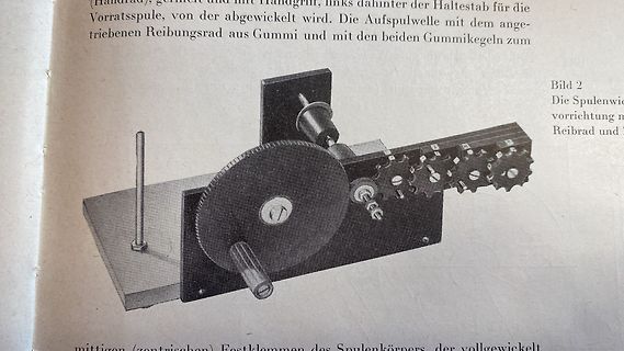 Abbildung einer mechanischen Spulenwickelvorrichtung