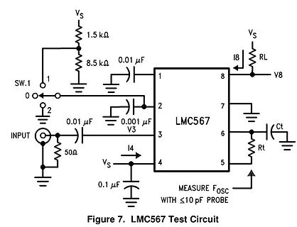 Schaltplan LMC567 Testschaltung