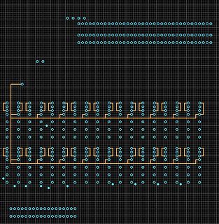 CAD-Ansicht eines Leiterplatten-Layouts