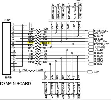 Schaltplan eines Anschlusses an ein Mainboard