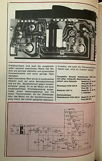 Foto einer Platine und Schaltplan eines Netzteils