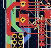 Ausschnitt eines Leiterplatten-Layouts