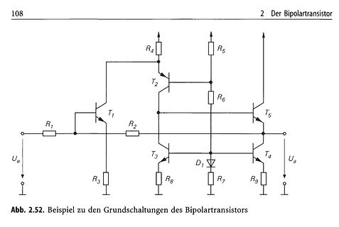 Schaltplan einer Bipolartransistor-Grundschaltung