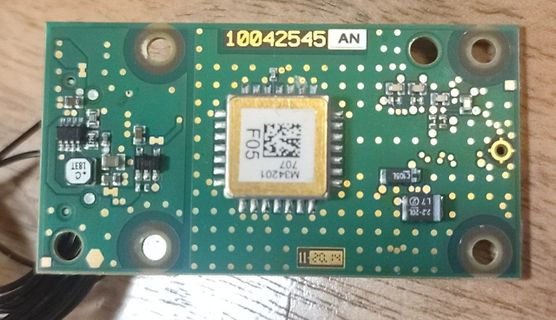 Foto einer Leiterplatte mit integriertem Chip