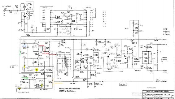 Schaltplan eines 100 MHz Oszilloskops