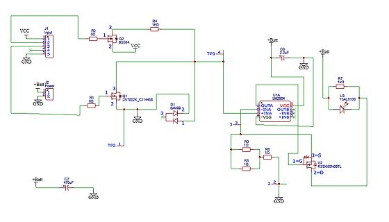 Schaltplan einer elektronischen Schaltung