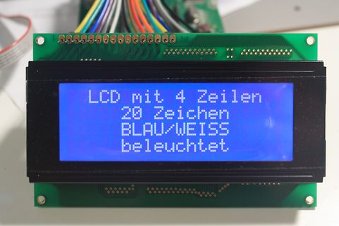 LCD-Display mit 4 Zeilen und 20 Zeichen