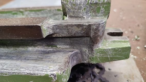 Nahaufnahme einer Metallkomponente oder Werkzeugteil