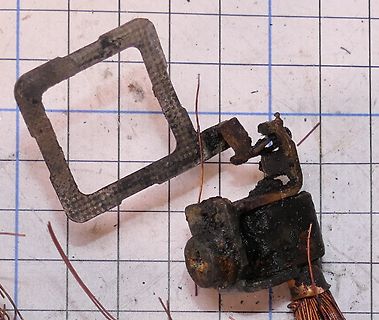 Beschädigtes oder verbranntes elektronisches Bauteil
