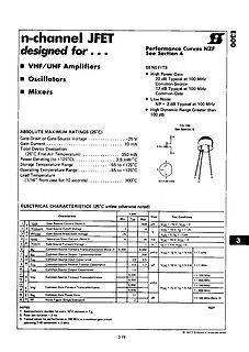 Datenblatt eines n-channel JFET E300