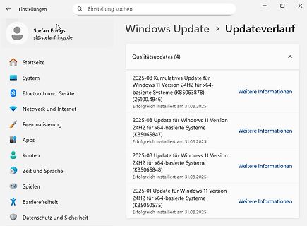Windows Update Verlauf