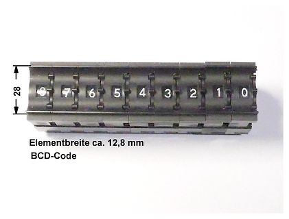 BCD-Code Schieberegister mit Beschriftung