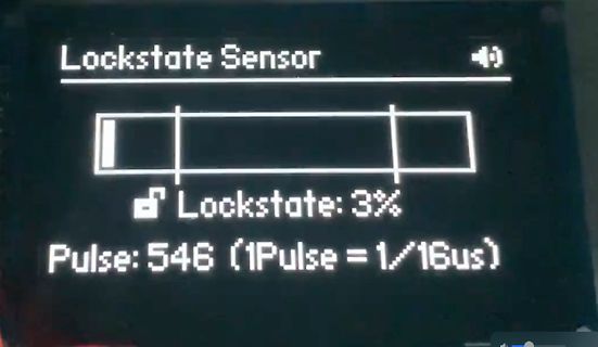 Displayanzeige eines Lockstate Sensors