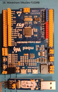Waveshare XNucleo F103RB Mikrocontroller-Board und ST-Link V2 mini