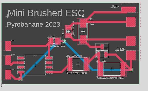 PCB-Layout eines Mini Brushed ESC