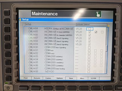 Display eines Messgeräts mit Setup-Menü