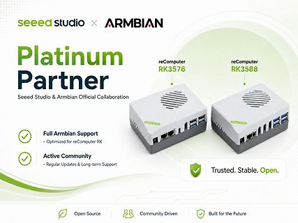 Werbebanner Seeed Studio und Armbian Kooperation