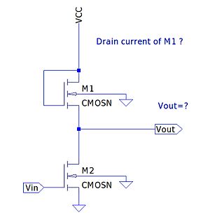 Schaltplan einer CMOS-Inverter-Schaltung