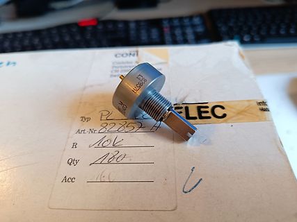 Potentiometer auf einem Lieferschein