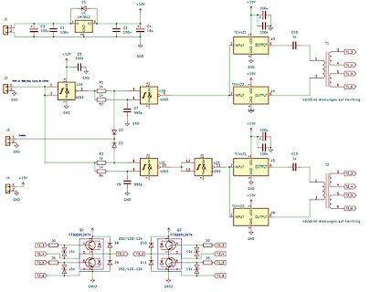 Schaltplan eines MOSFET-Treiber-Designs für Transformatoren