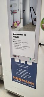 Werbeplakat für eine Stahl-Innentür