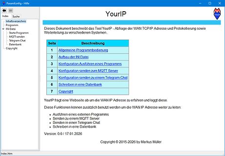 Hilfe-Dokumentation des Tools YourIP