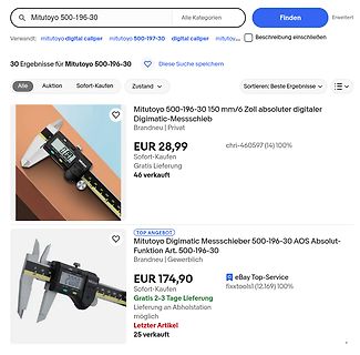 eBay Suchergebnisse für Mitutoyo Messschieber