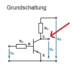 Schaltplan einer Transistor-Verstärkerschaltung
