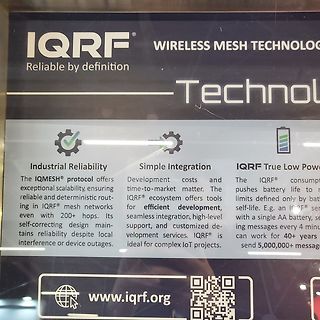Werbeaufnahme von IQRF Wireless Mesh Technologie