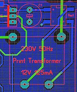 PCB-Layout eines Print-Transformators
