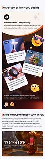 Werbung für Saltgator Materialhärte und Low-Temp Injection