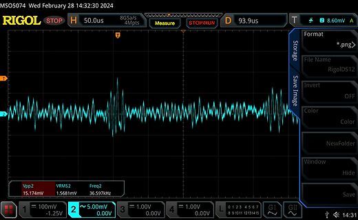 Oszilloskop-Screenshot eines Signals