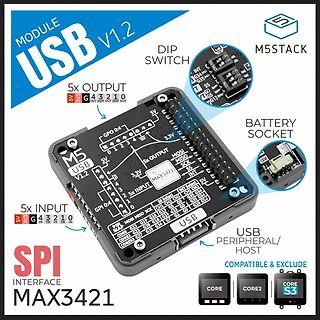 M5Stack USB V1.2 Modul mit MAX3421 SPI Interface