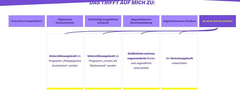 Infografik zu Qualifikationsmöglichkeiten im Bildungsbereich