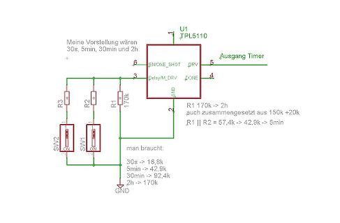 Schaltplan eines Timers mit TPL5110