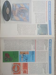 Foto einer Zeitschriftenseite über Schallplatten