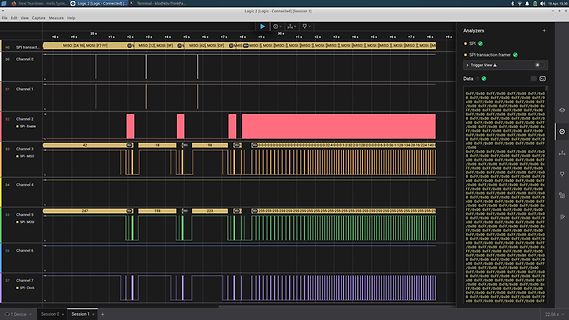 Logikanalysator Screenshot SPI Transaktion