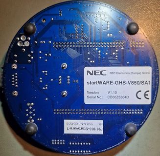 Rückseite einer NEC startWARE-GHS-V850/SA1 Leiterplatte