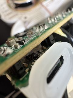 Nahaufnahme einer Leiterplatte mit USB-Anschluss