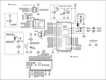 Schaltplan mit ATmega328PB Mikrocontroller