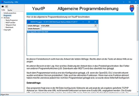 Screenshot der Hilfe-Seite von ParamKonfig - YourIP