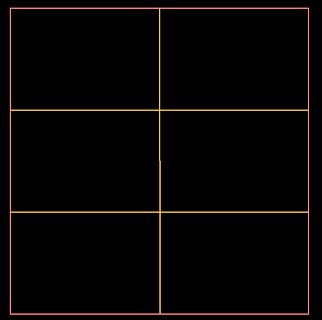 Leeres schwarzes Bild mit orangefarbenem Gitter