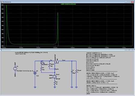 LTspice Simulation Schaltplan und Wellenform