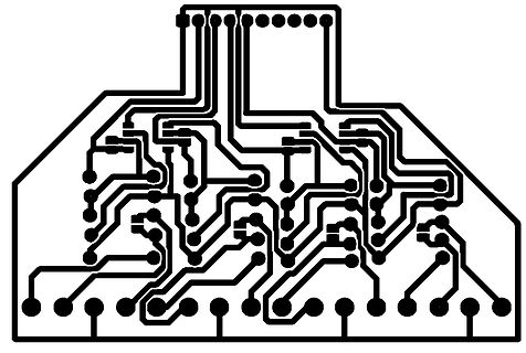 Leiterplatten-Layout einer Tastaturmatrix
