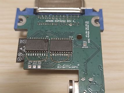 Leiterplatte mit ESP32S2 Modul und USB-Anschluss