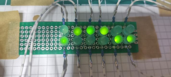 Aufbau einer LED-Matrix auf Lochrasterplatine