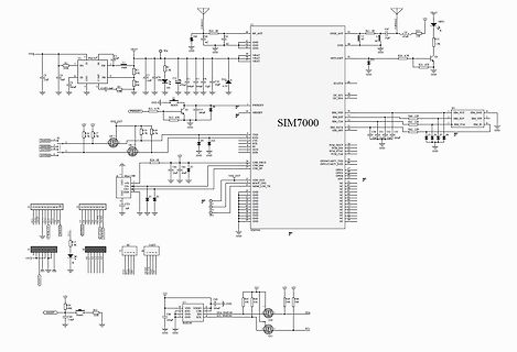 Schaltplan eines SIM7000 Moduls