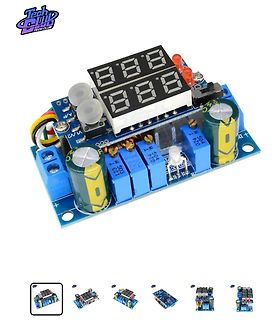 Leiterplatte mit 7-Segment-Anzeige und Elektrolytkondensatoren