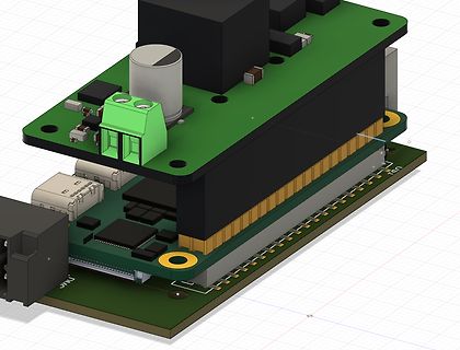 3D-CAD-Modell eines Leiterplatten-Aufbaus